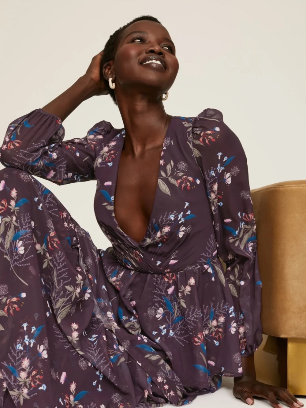Floral Tiered Gown